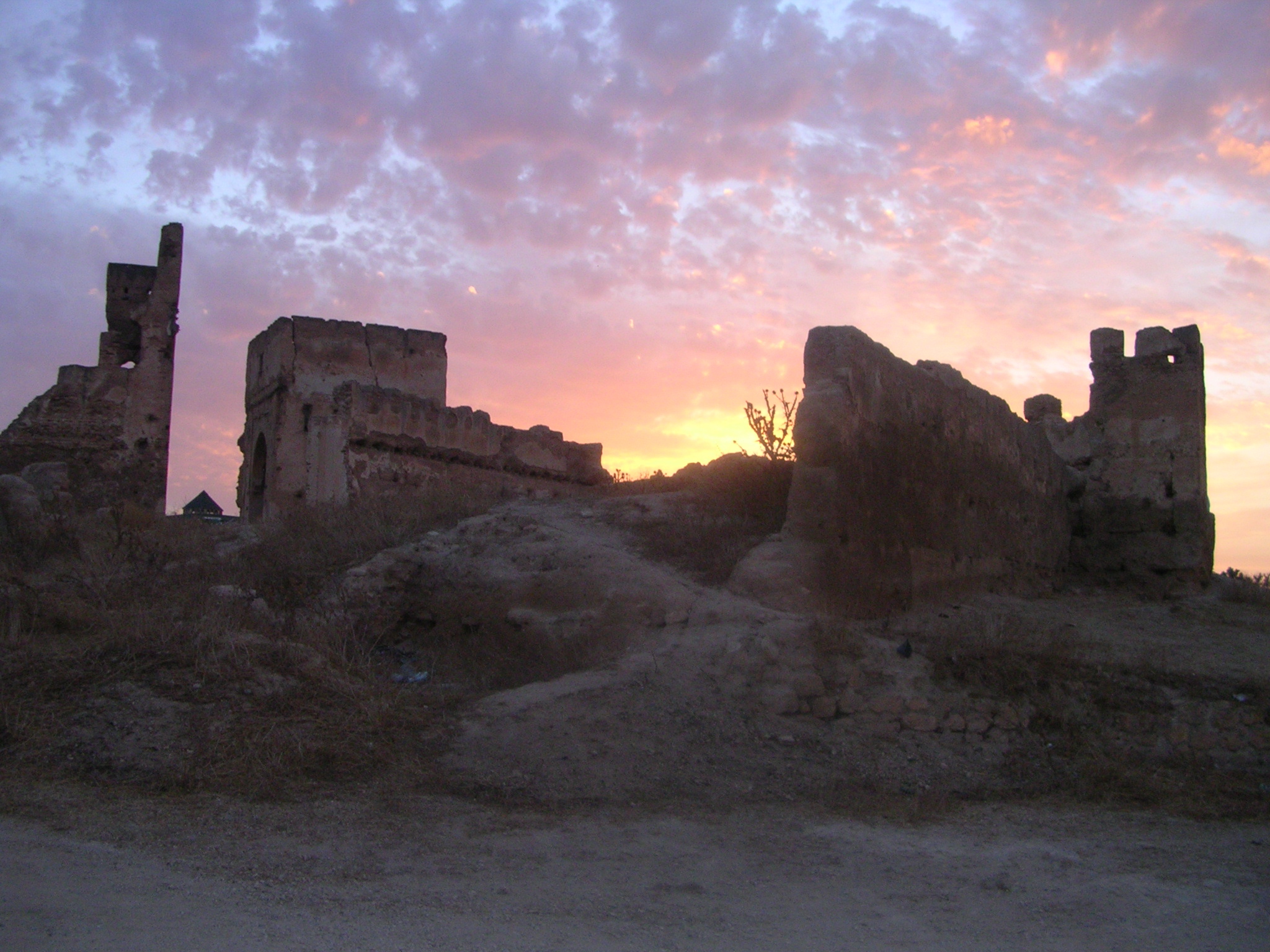 sunset at Merenid tombs in Fez