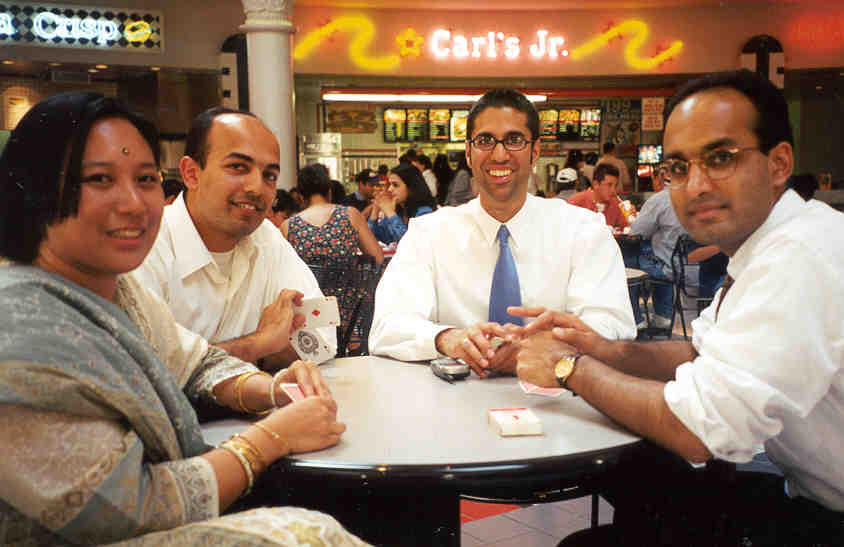 Playing cards in the mall!